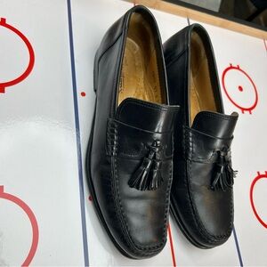 Santoni Hand Made In Italy Calf Leather black Tassel Loafers Men’s Size 8.5